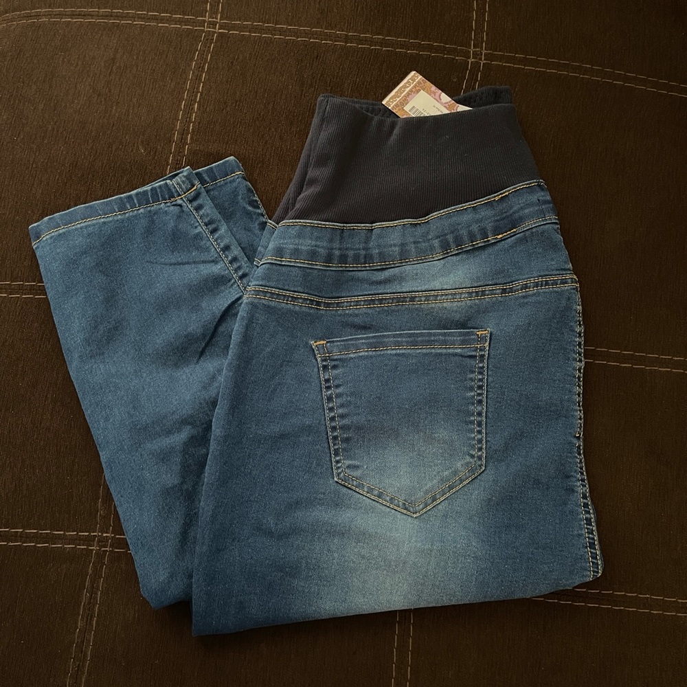 BOOHOO Maternity True Blue Jegging Mid Blue